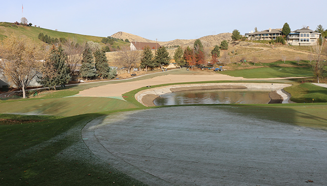 Putting Green and Pond After Construction