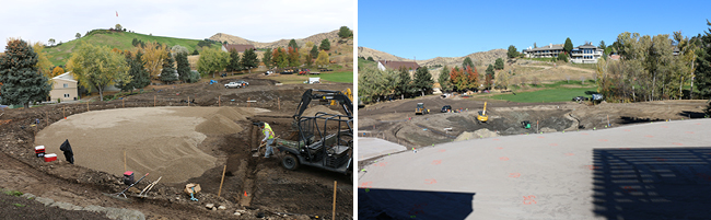 Putting Green and Pond During Construction